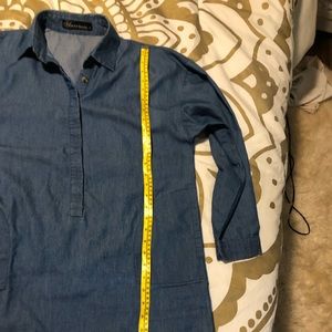 100% cotton work shirt dress Medium